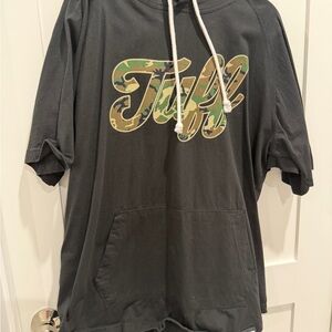 Black Hoodie with Camo Logo